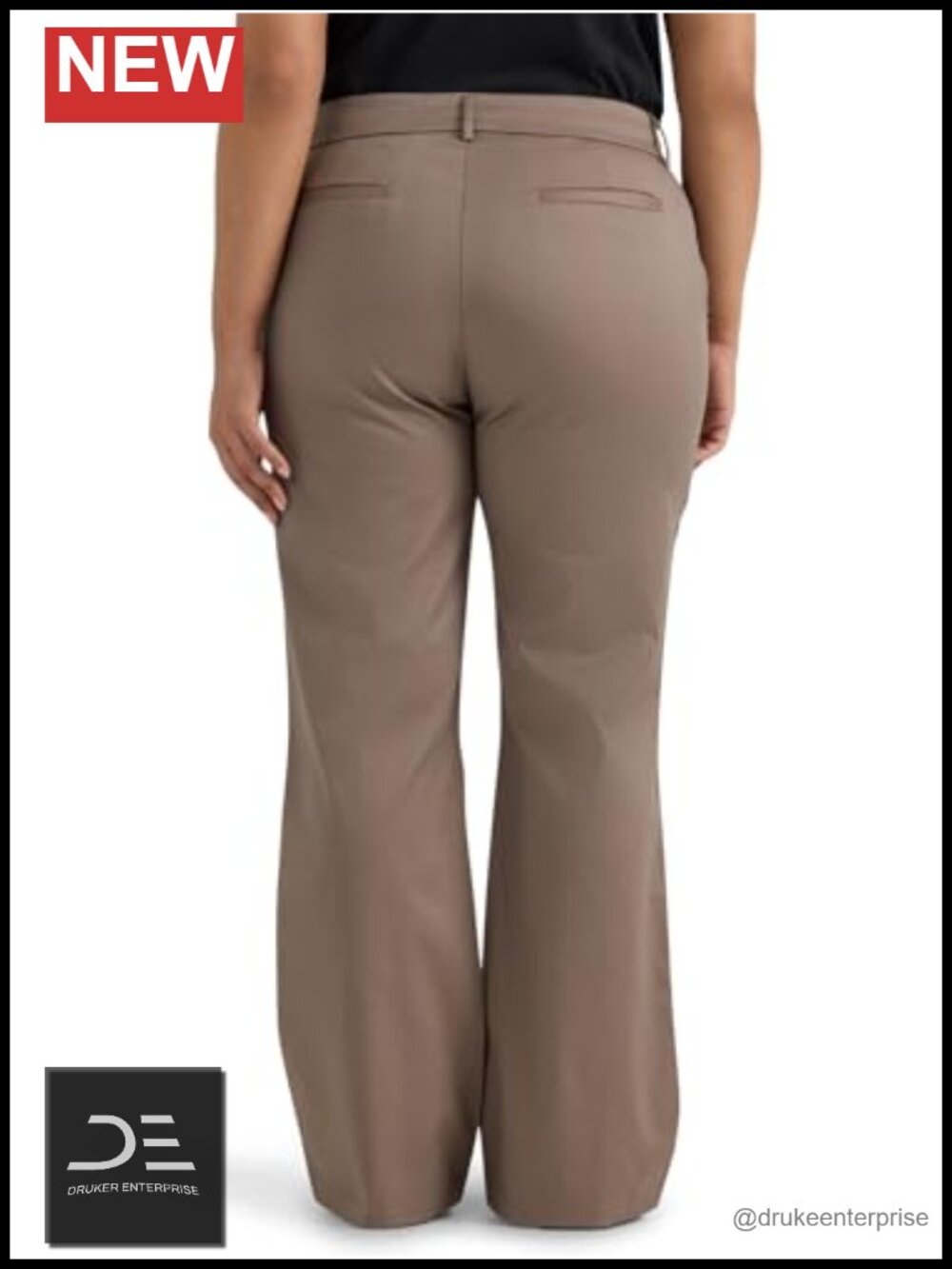 Plus Size Mid Rise Bootcut Wrinkle Free Pants - Picture 2 of 5